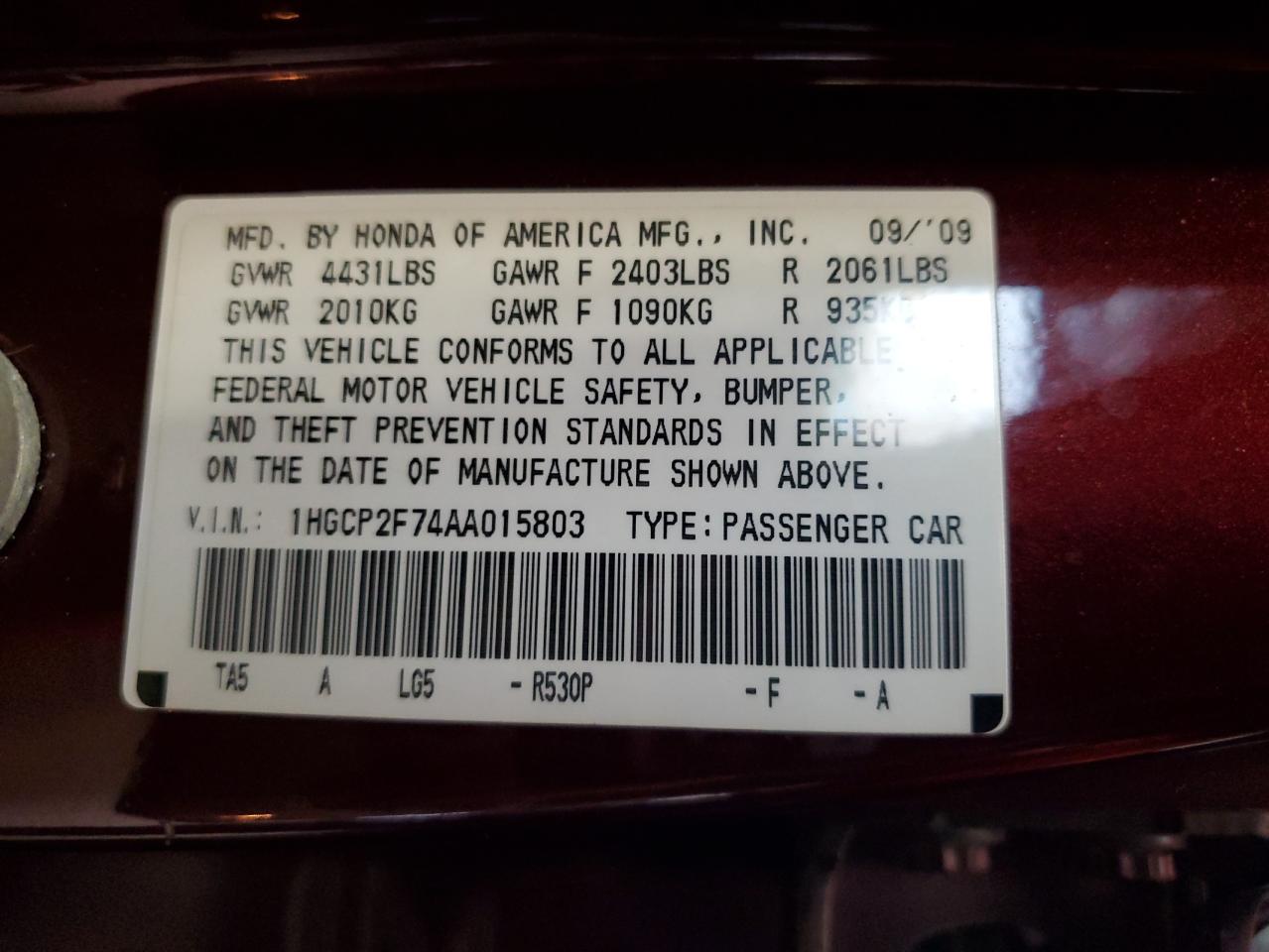 Honda Accord Ex