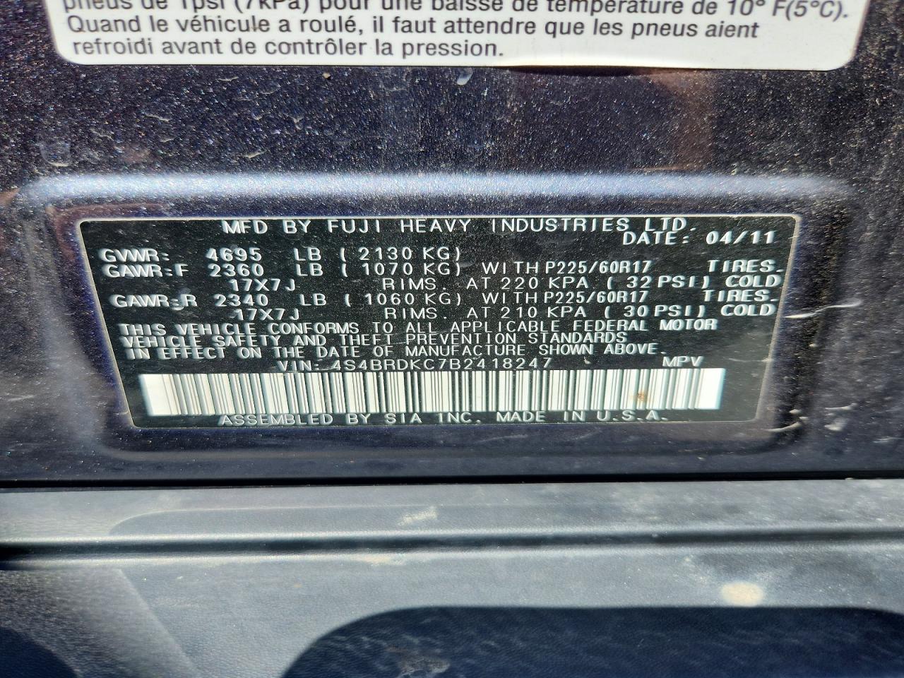 Subaru Outback 3.6r Limited