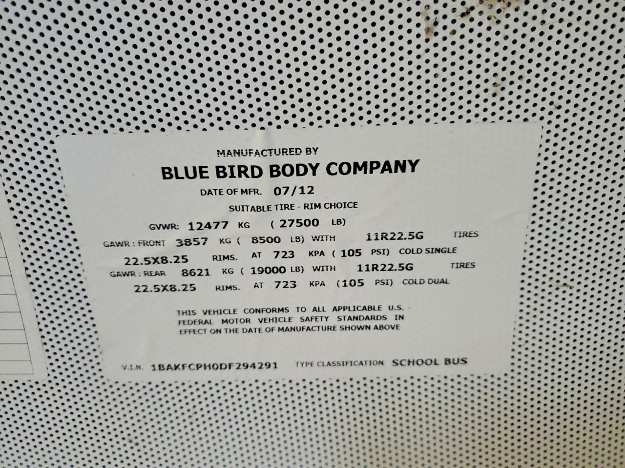 Blubird School Bus Transit Bus
