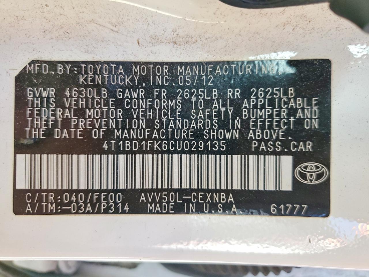 Toyota Camry Le