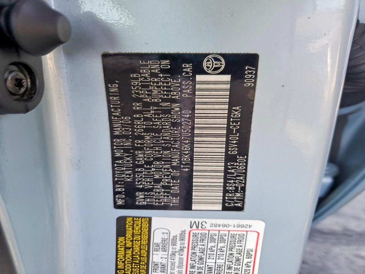 Toyota Camry Xle V6