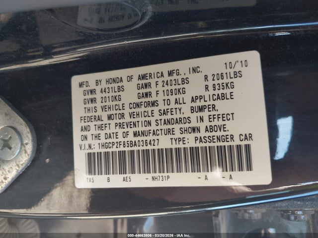 Honda Accord 2.4 Ex-l