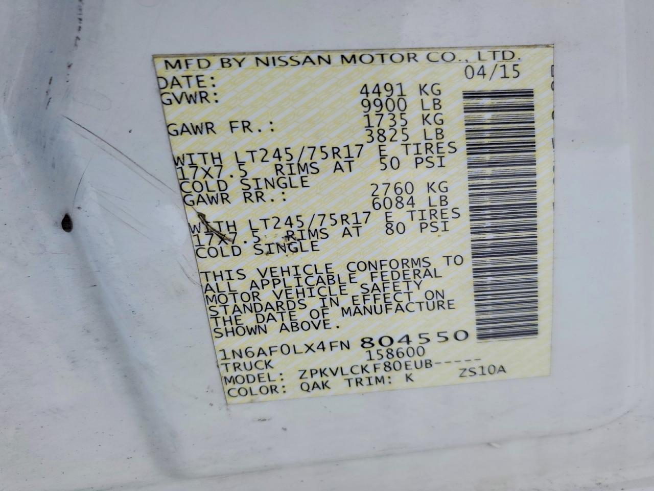 Nissan Nv 2500
