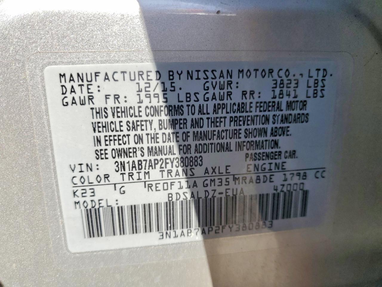 Nissan Sentra Sv