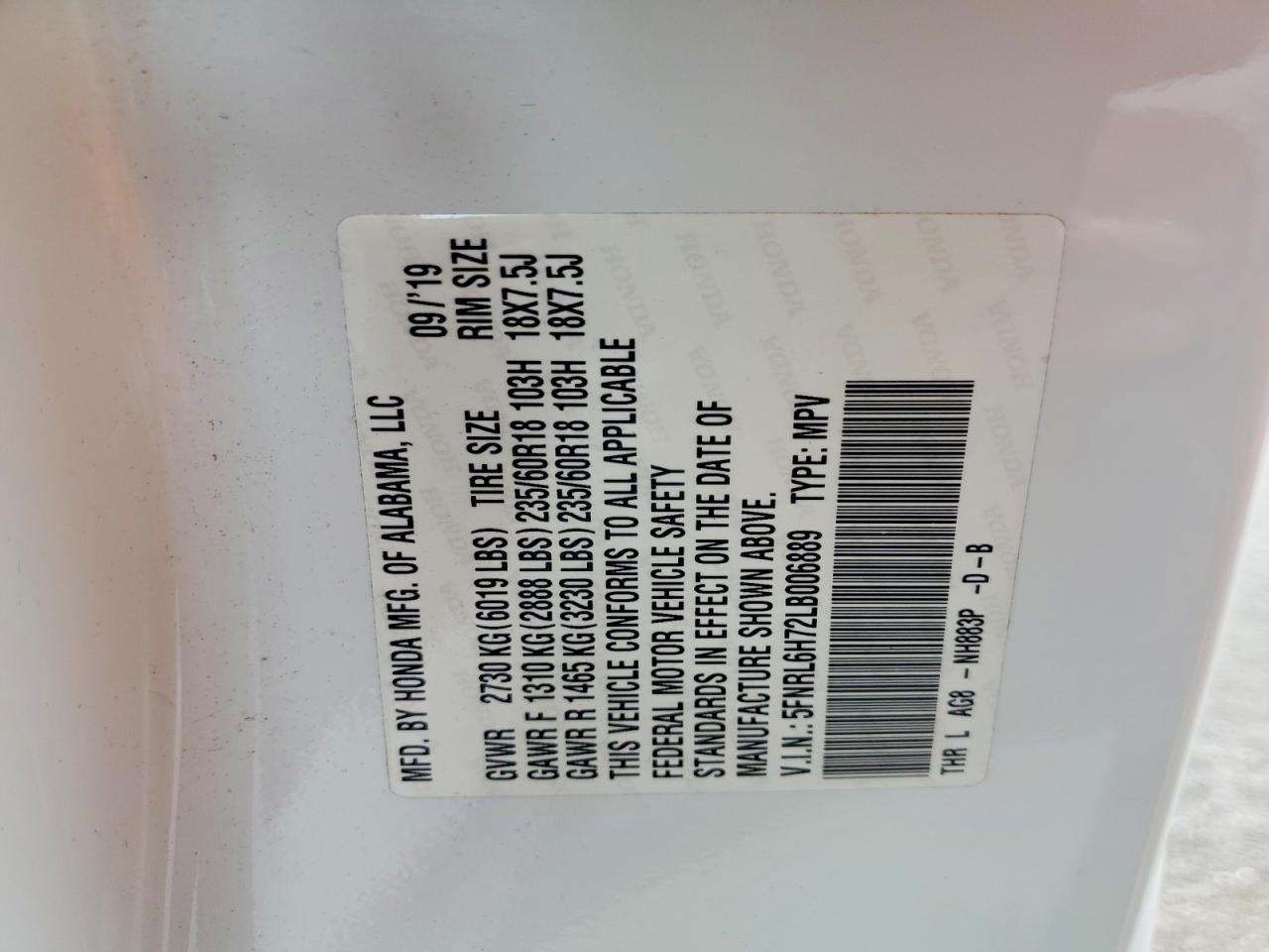 Honda Odyssey Exl