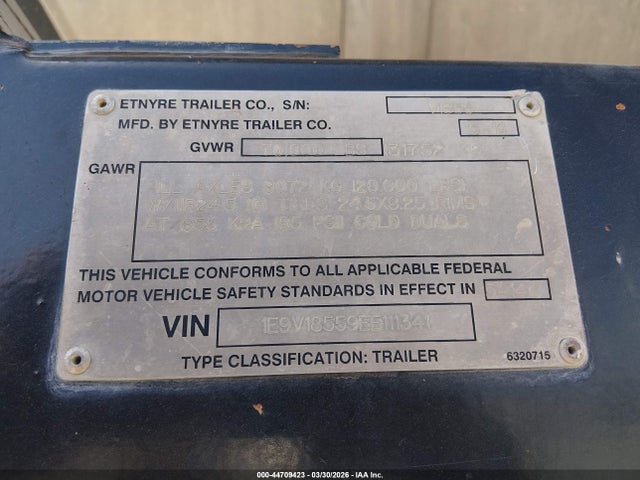 E D Etnyre & Co End Dump Trailer