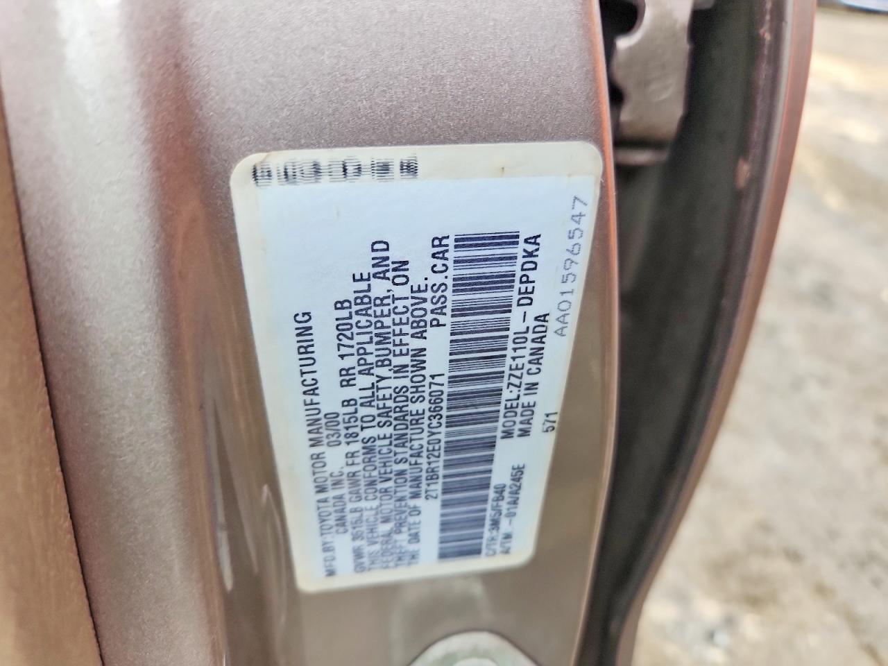 Toyota Corolla Ve
