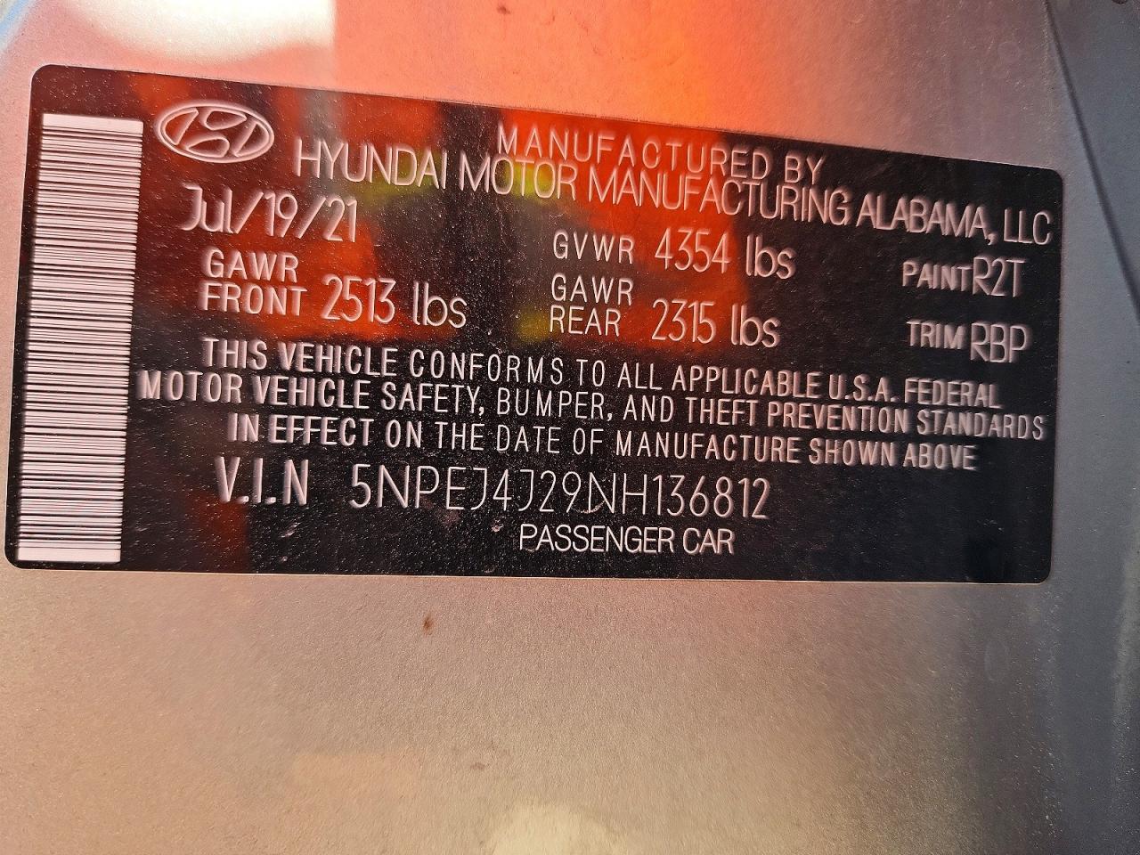 Hyundai SONATA Sel Plus