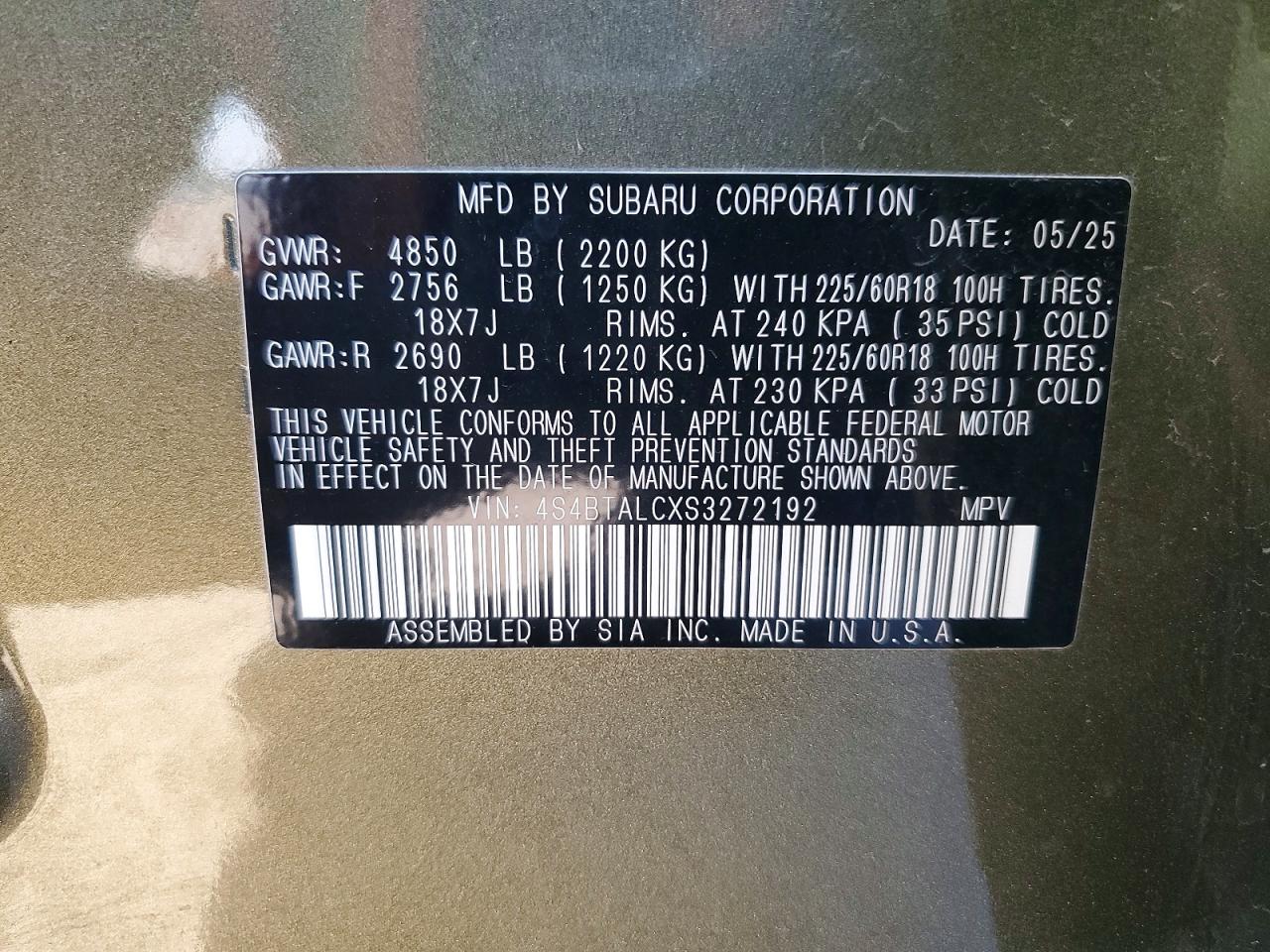 Subaru Outback Onyx Edition