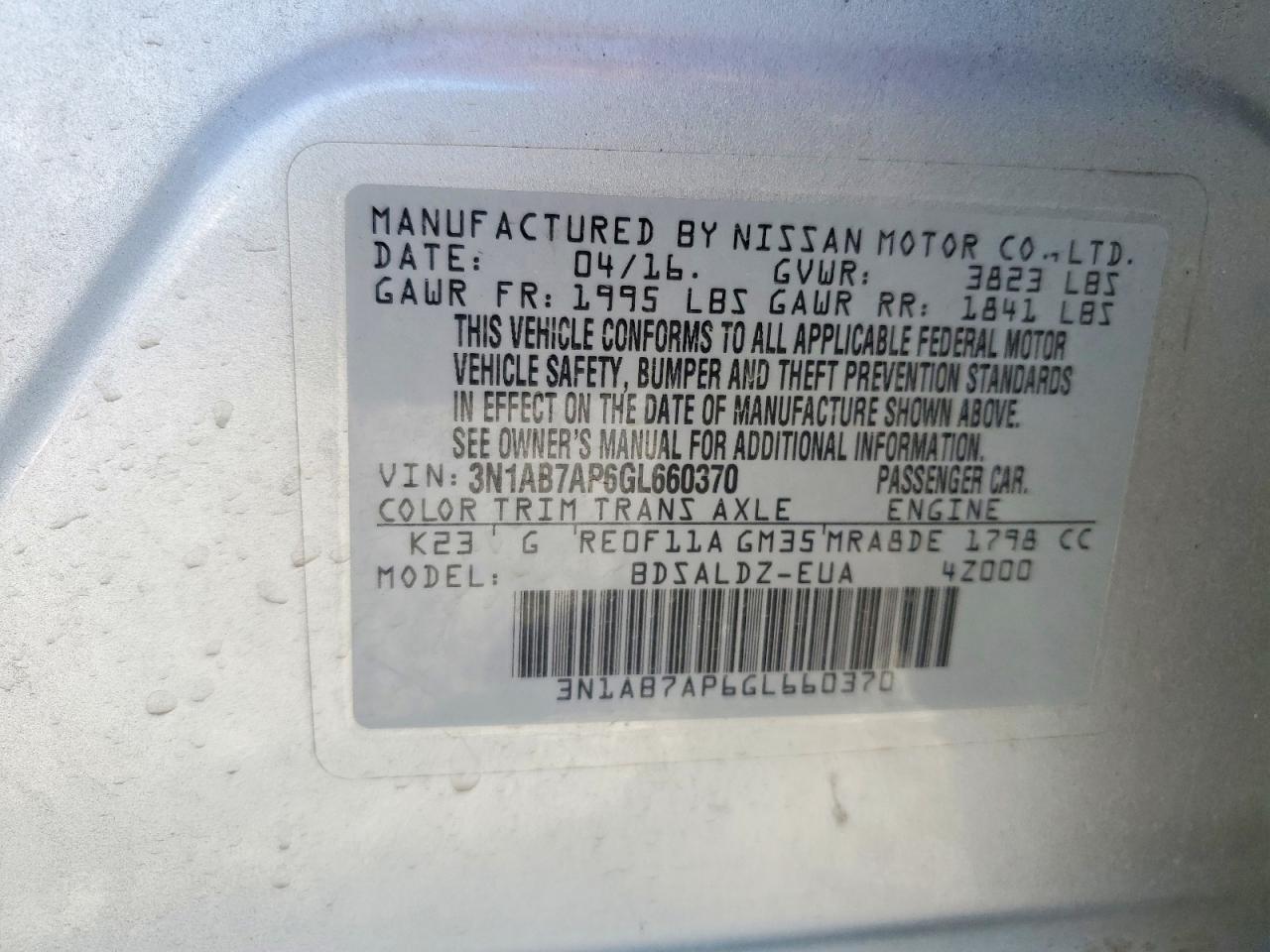 Nissan Sentra Sv