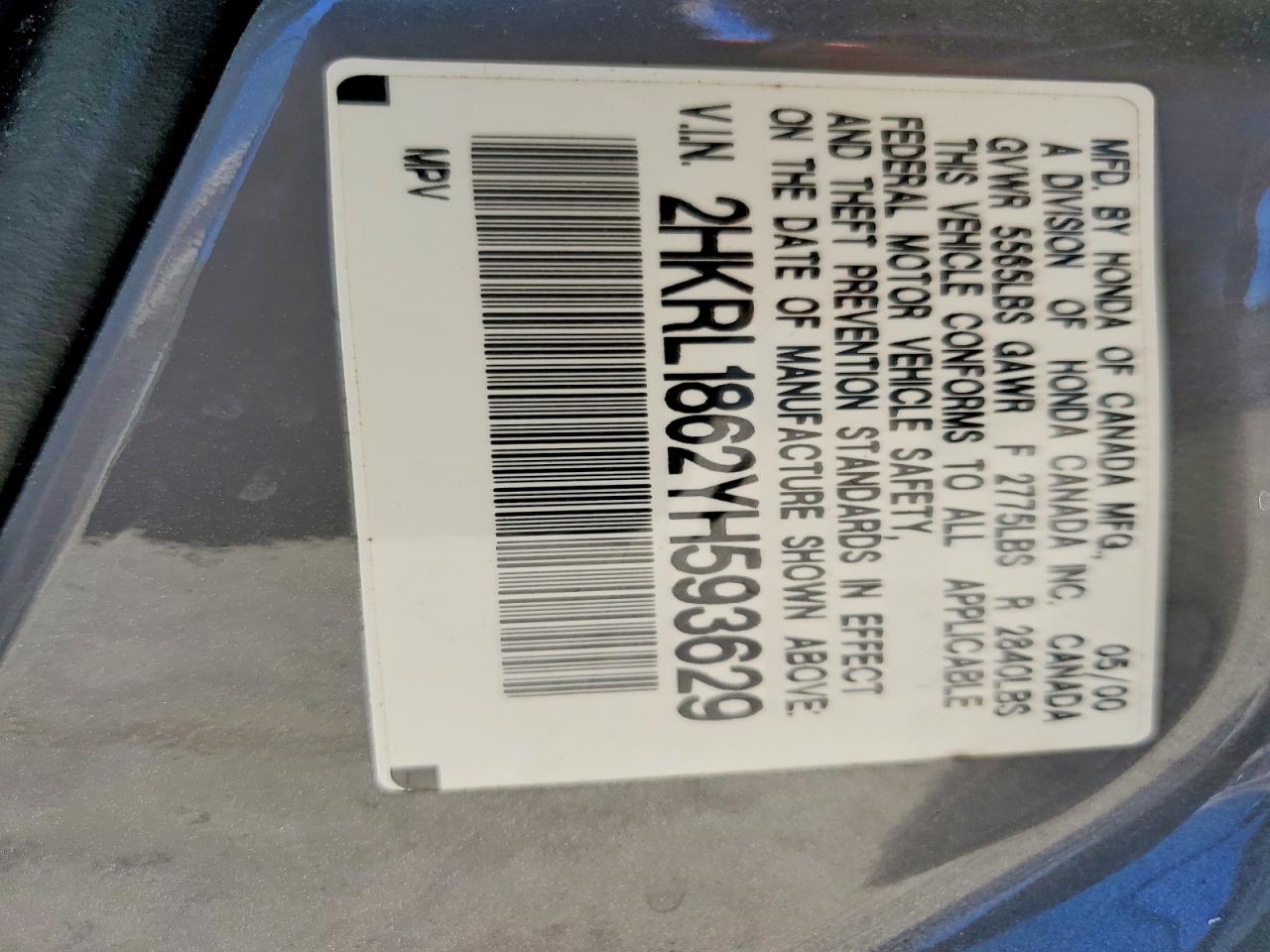Honda Odyssey Ex