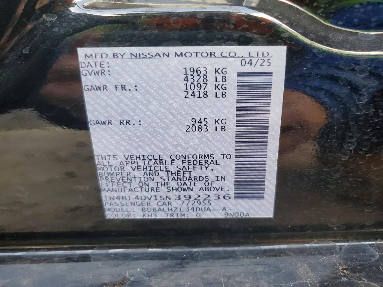 Nissan Altima 2.5 Sv