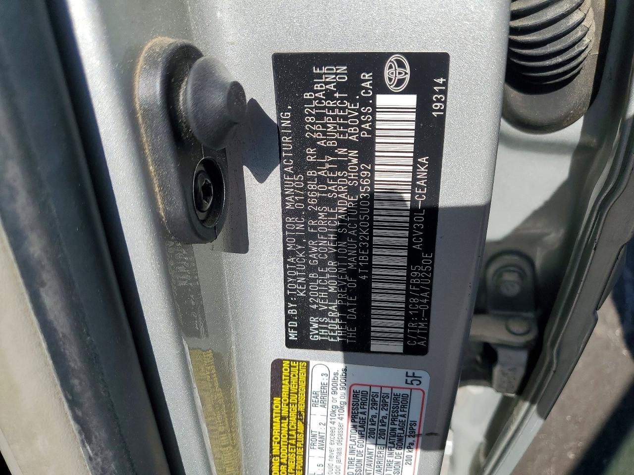 Toyota Camry Le