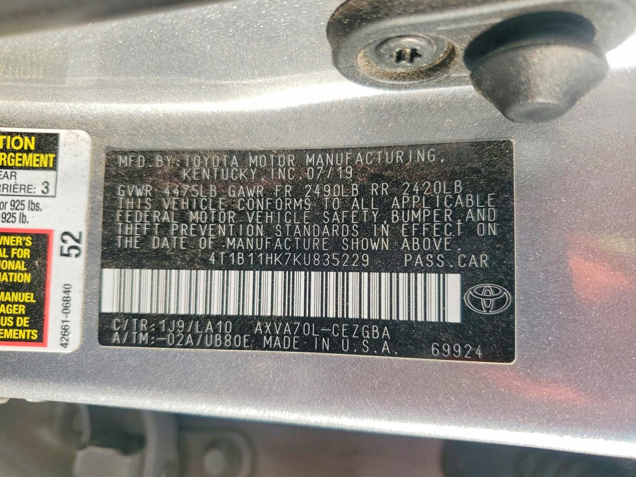 Toyota Camry Xle