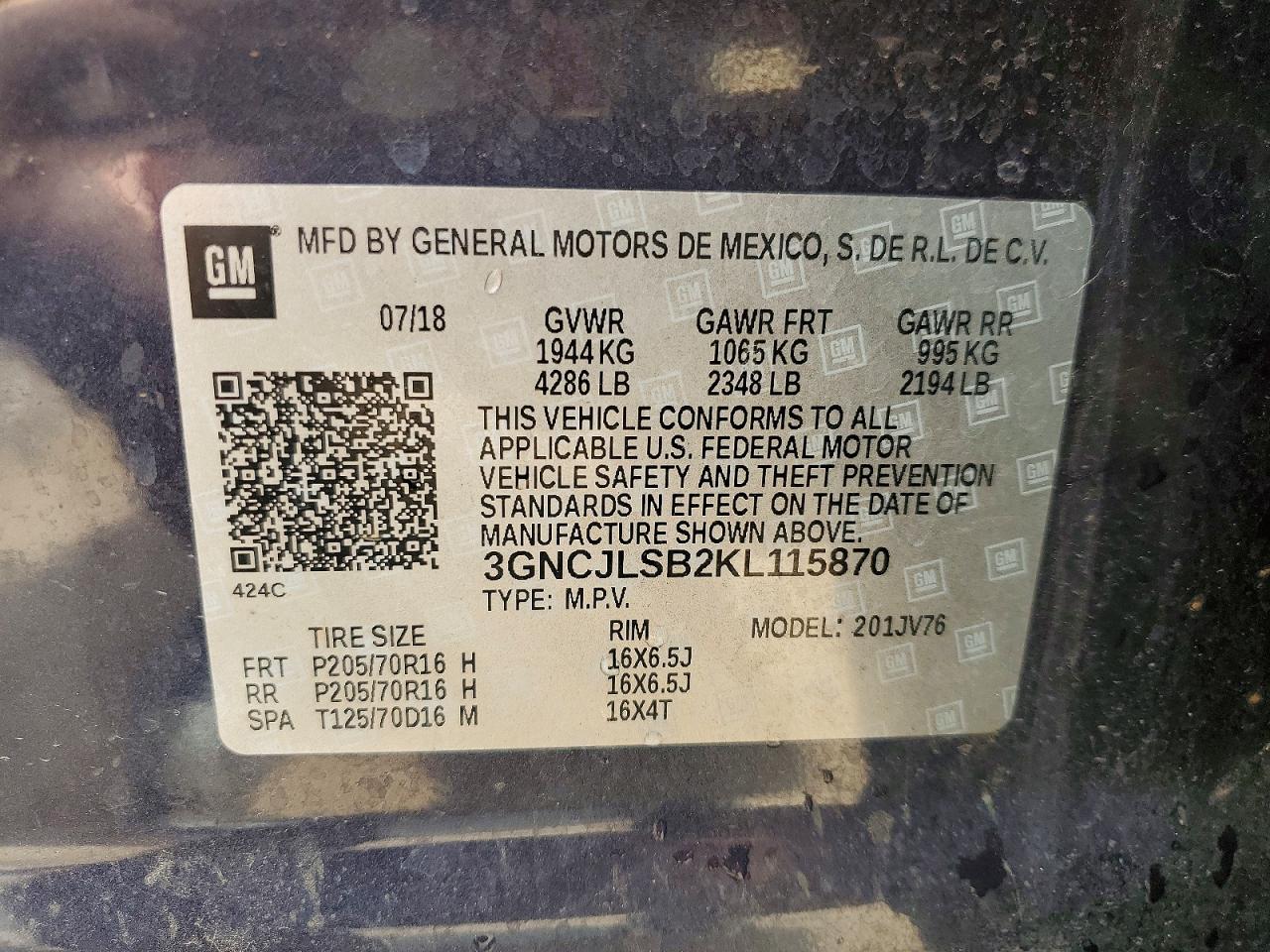 Chevrolet Trax 1lt