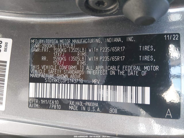 Toyota Sienna Xle