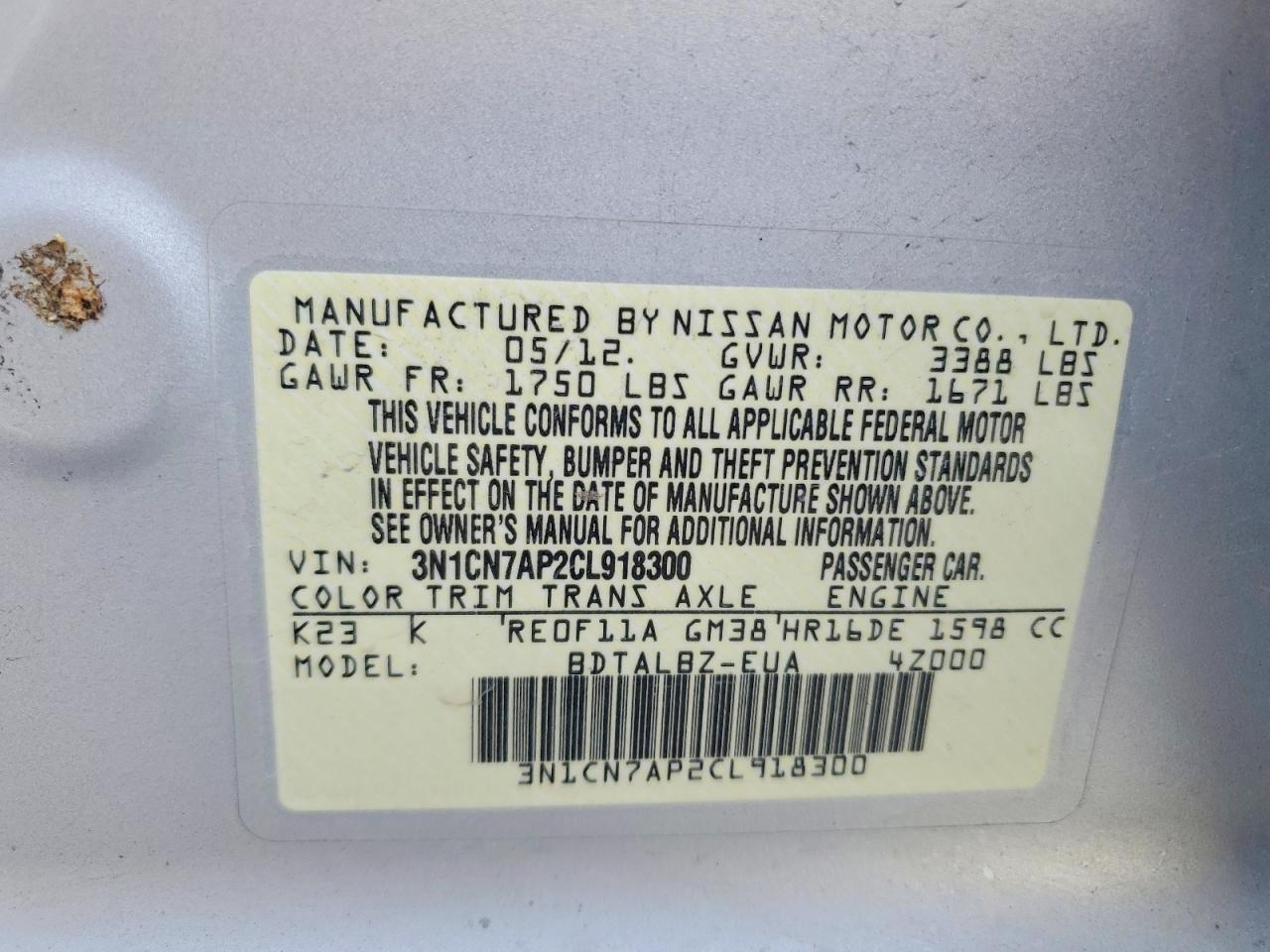 Nissan Versa 1.6 S