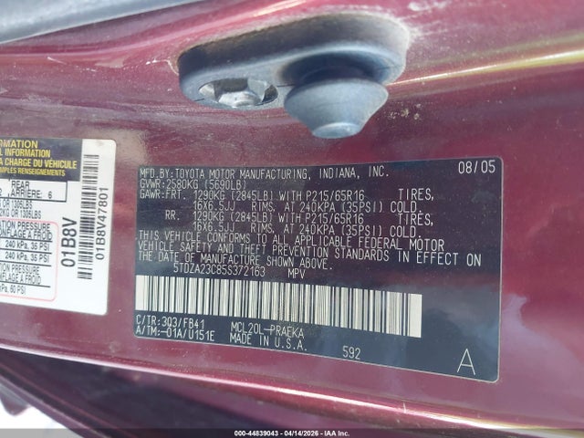 Toyota Sienna Le
