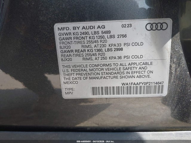 Audi Q5 Prestige 45 Tfsi S Line Quattro S Tronic