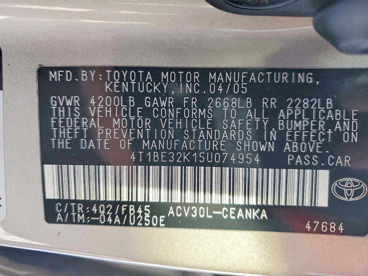 Toyota Camry Le