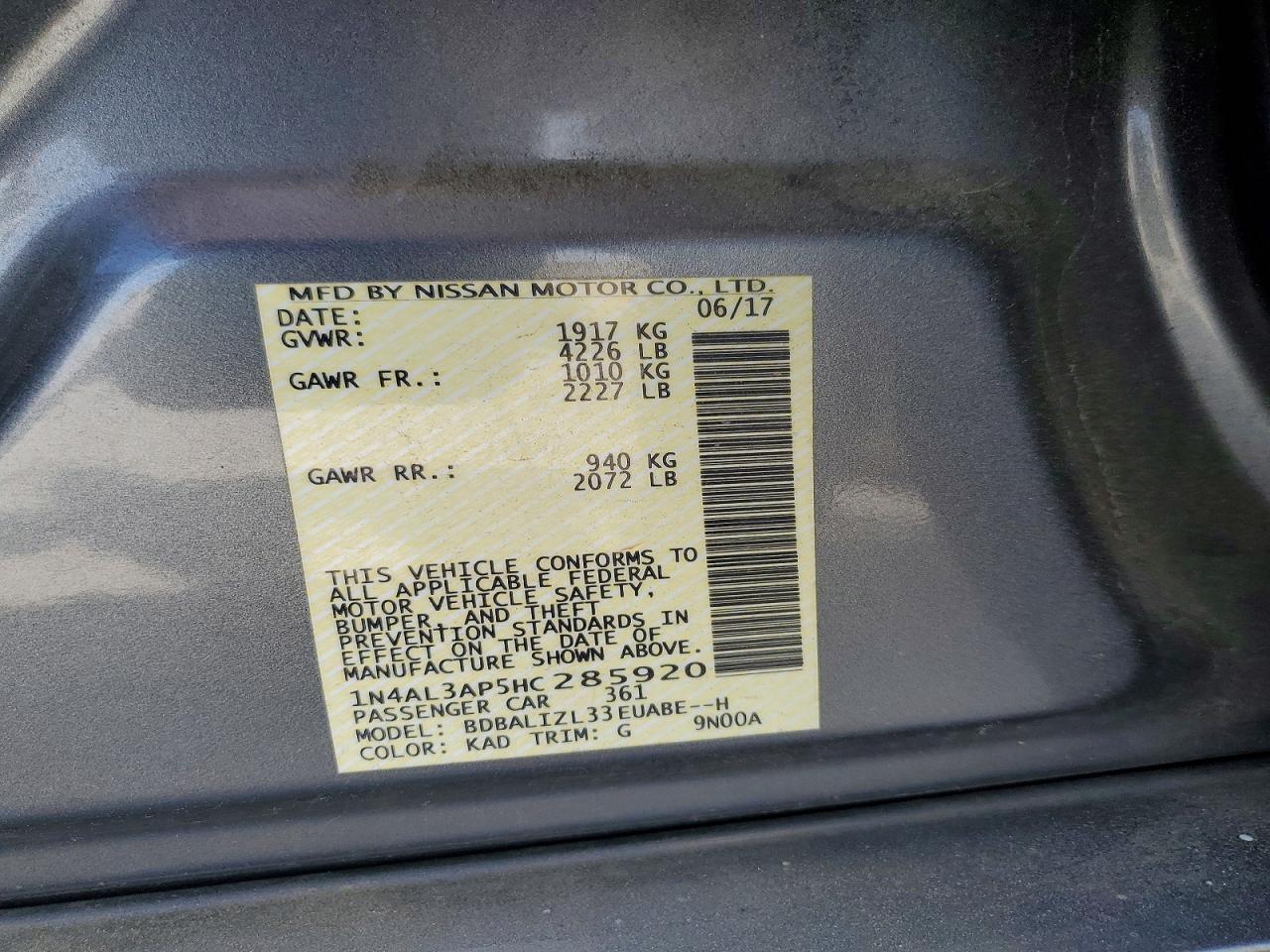 Nissan Altima 2.5 Sv