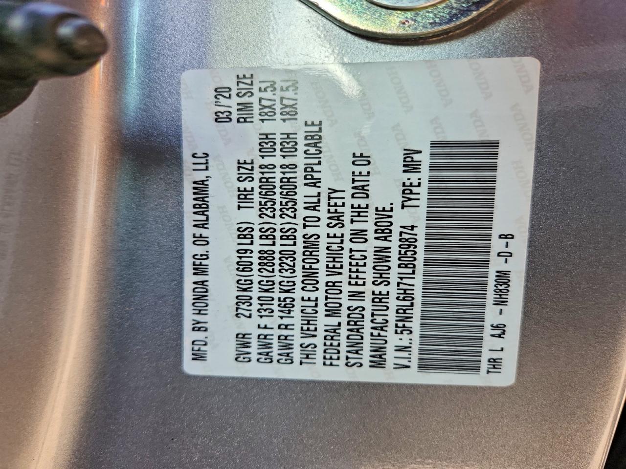 Honda Odyssey Exl