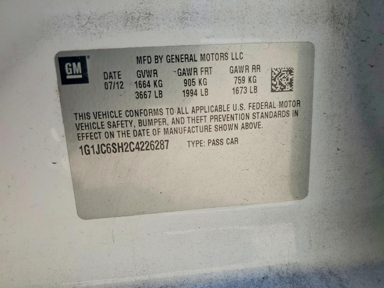 Chevrolet Sonic Lt