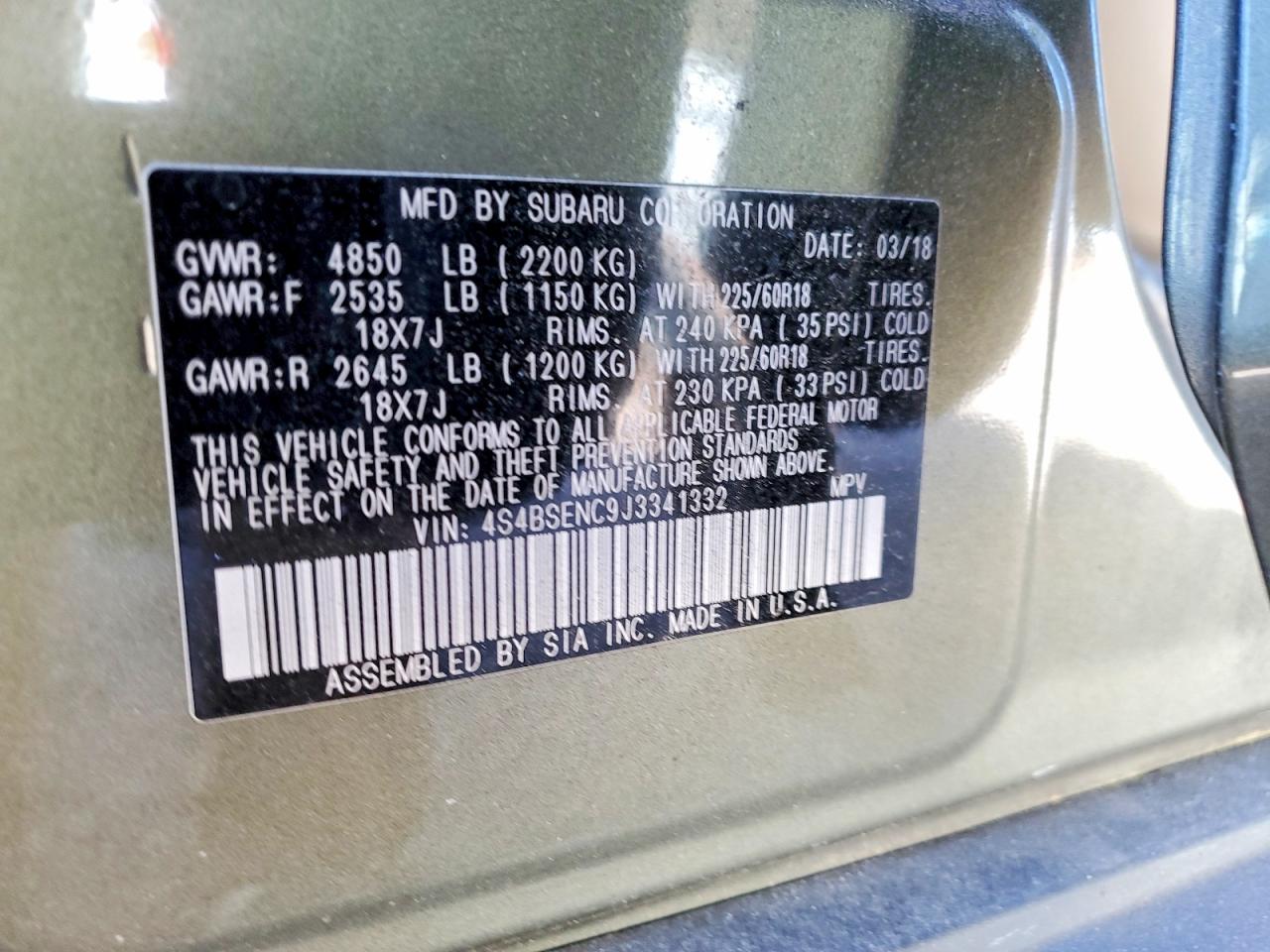 Subaru Outback 3.6r Limited