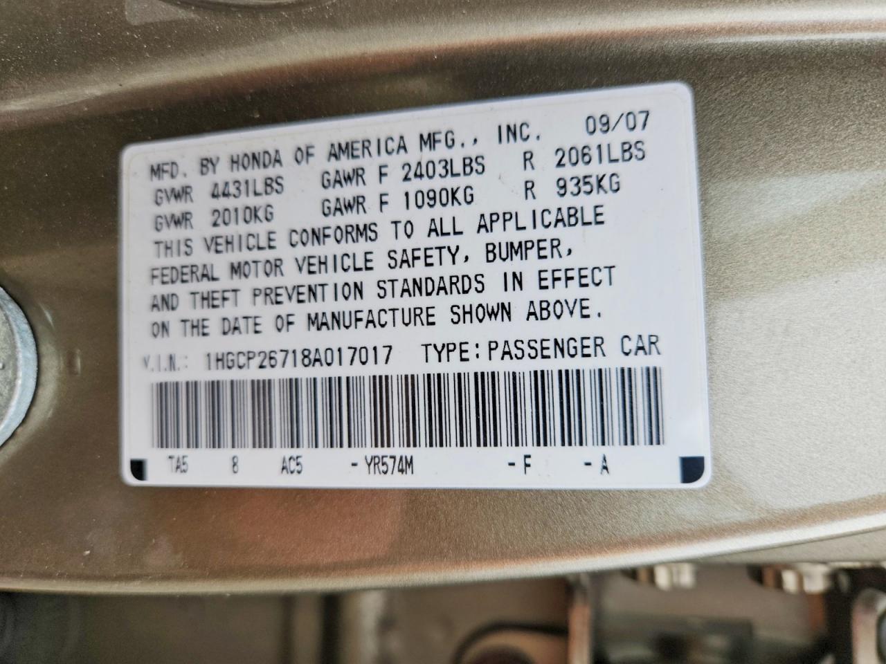 Honda Accord Ex