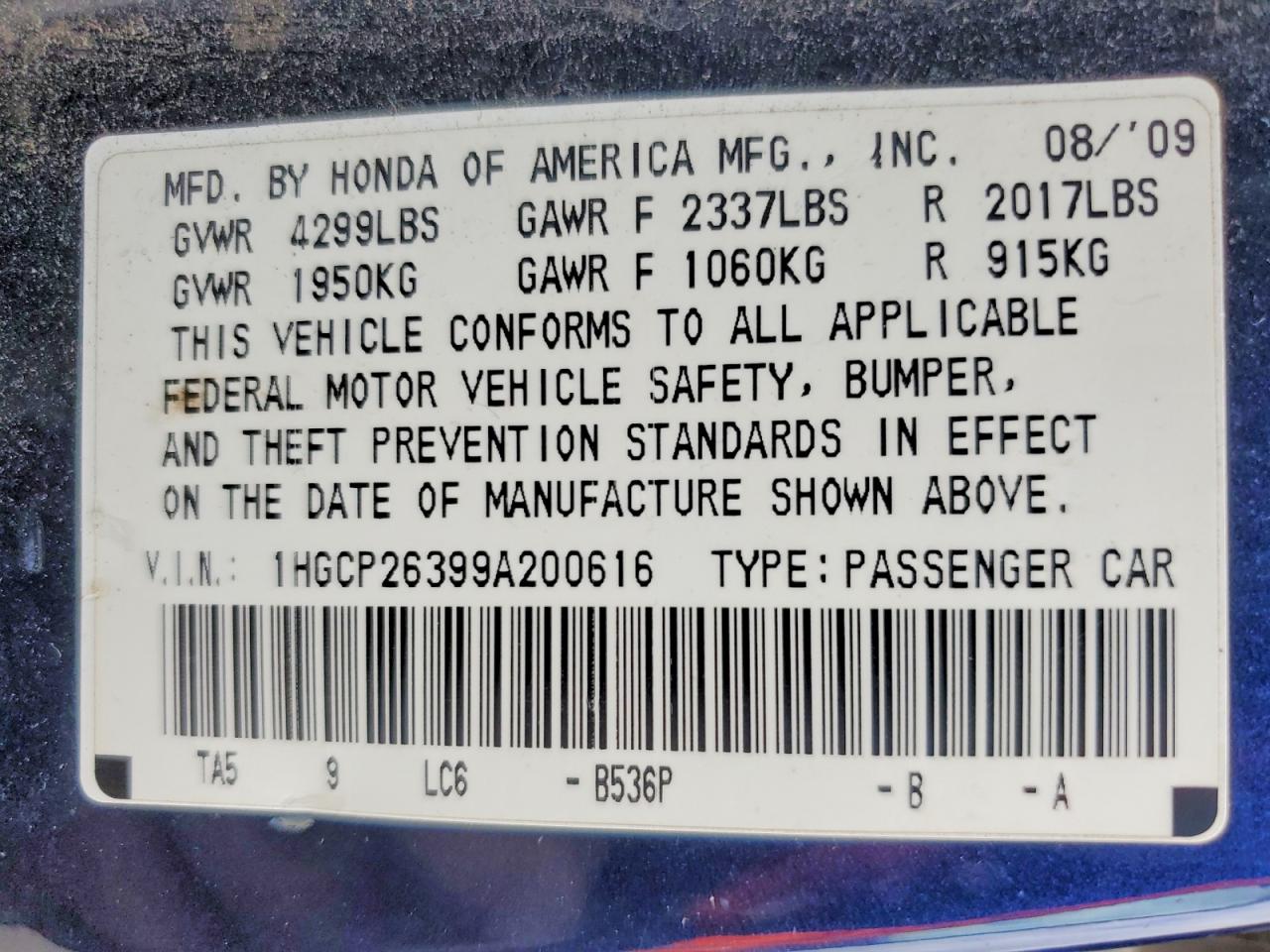 Honda Accord Lx