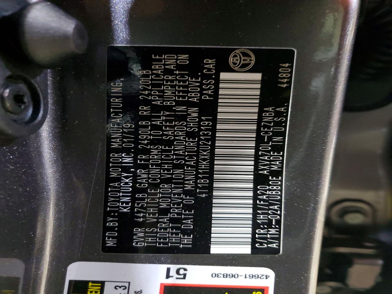 Toyota Camry Le