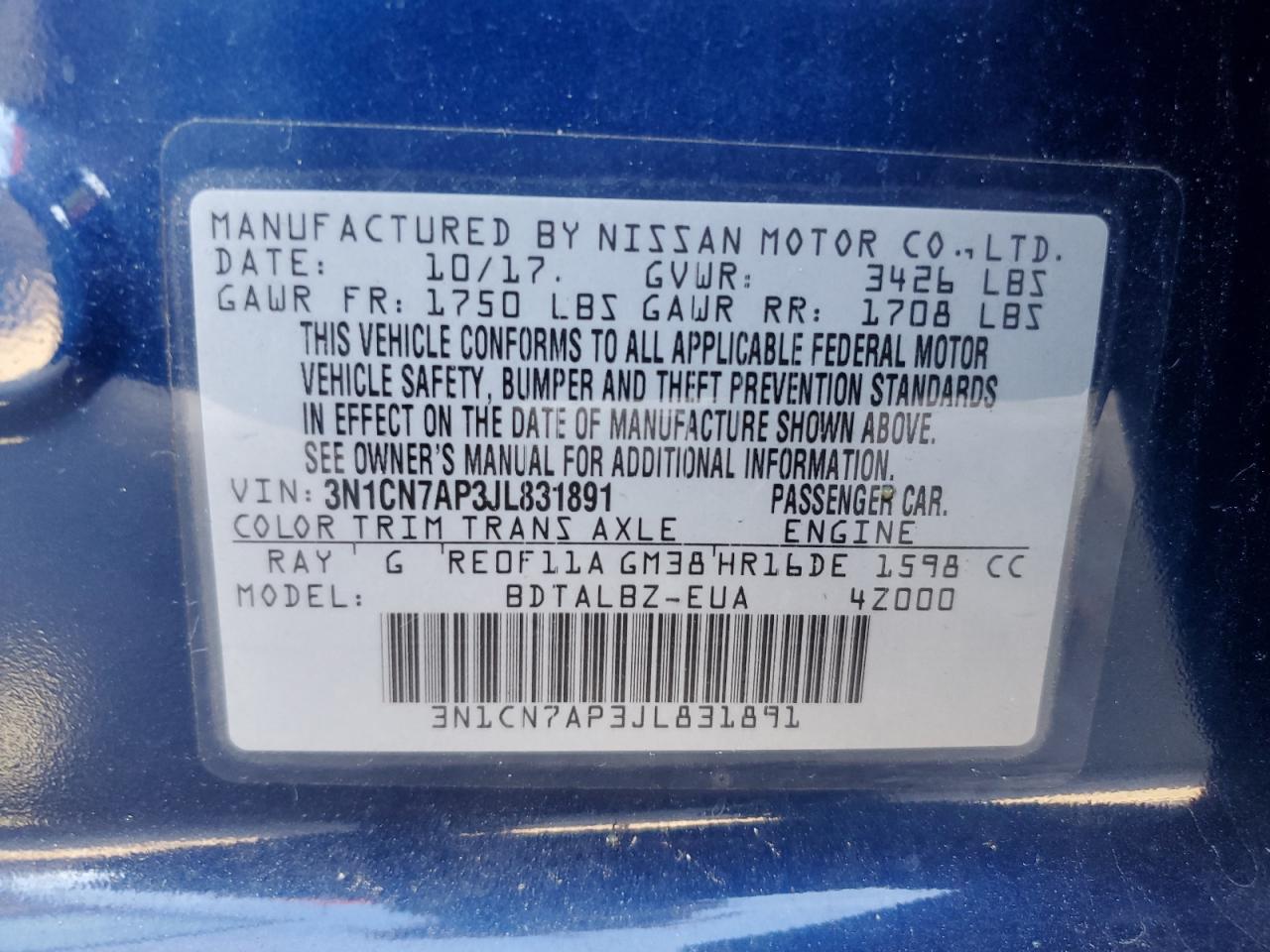 Nissan Versa S