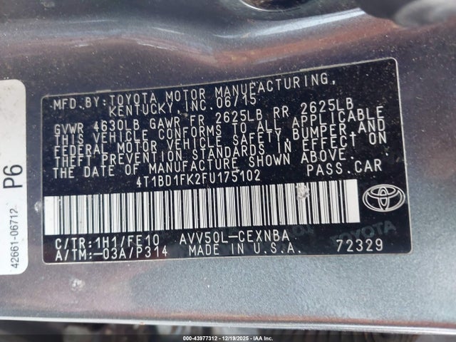 Toyota Camry Le