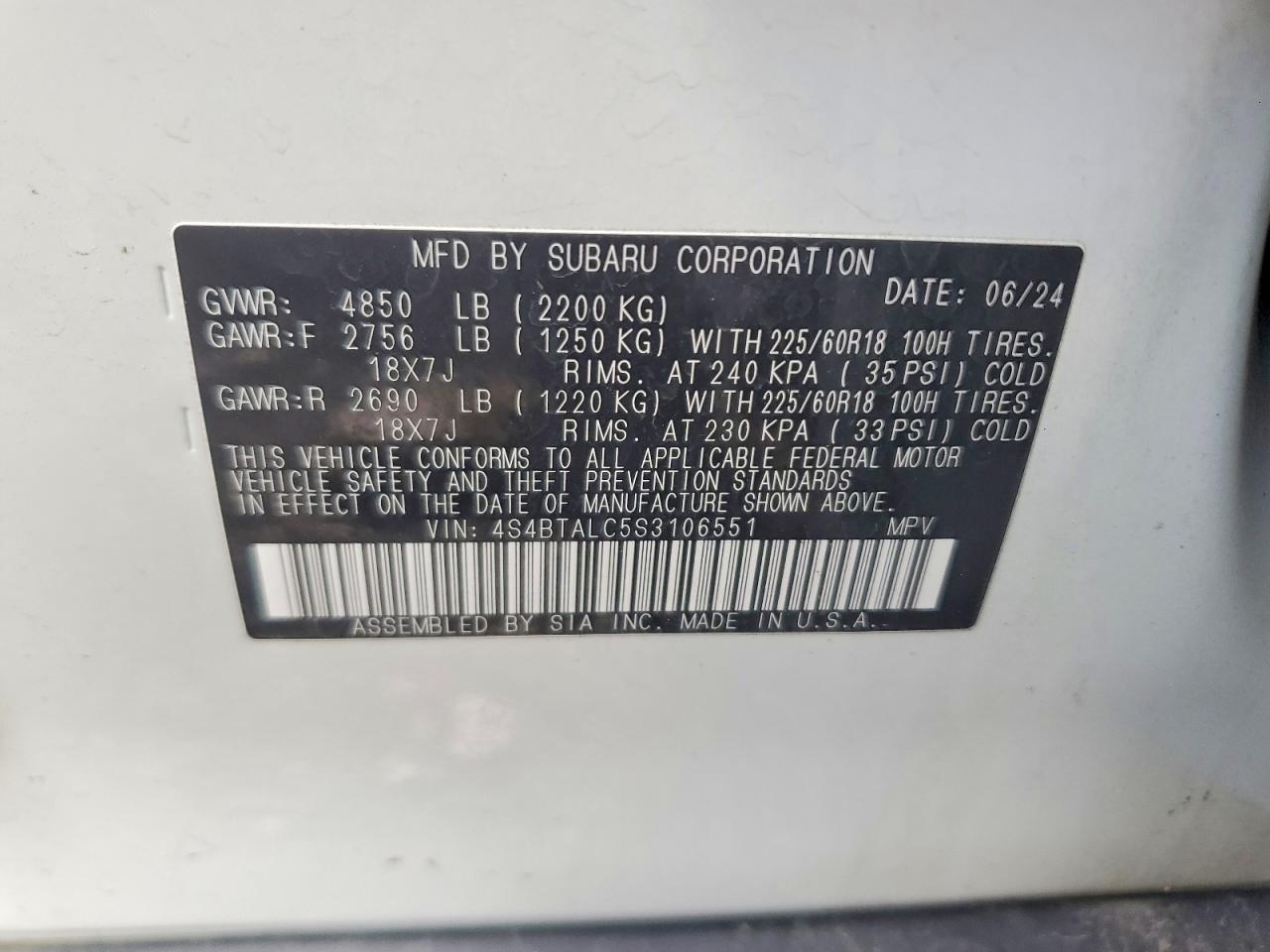 Subaru Outback Onyx Edition