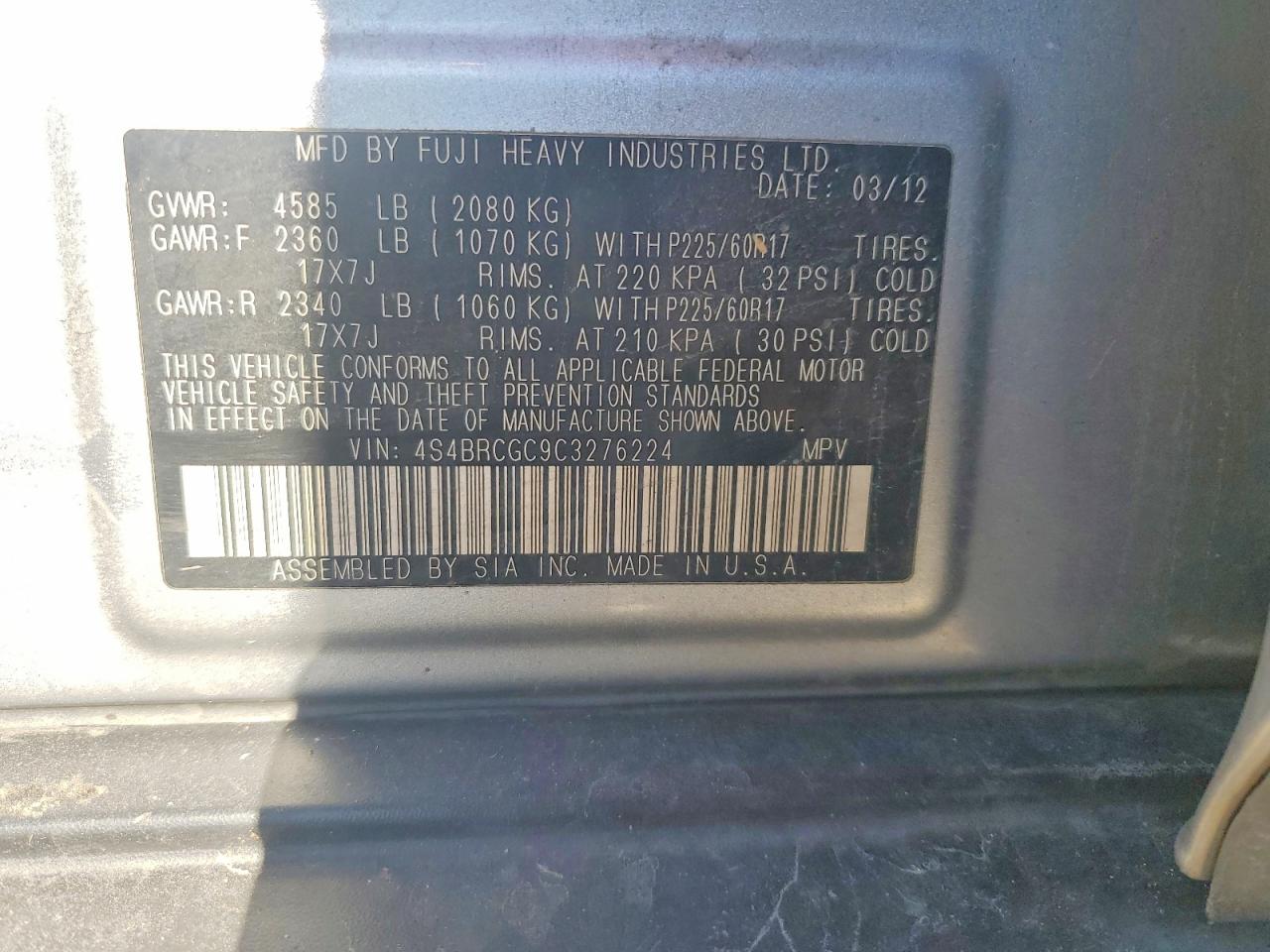 Subaru Outback 2.5i Premium