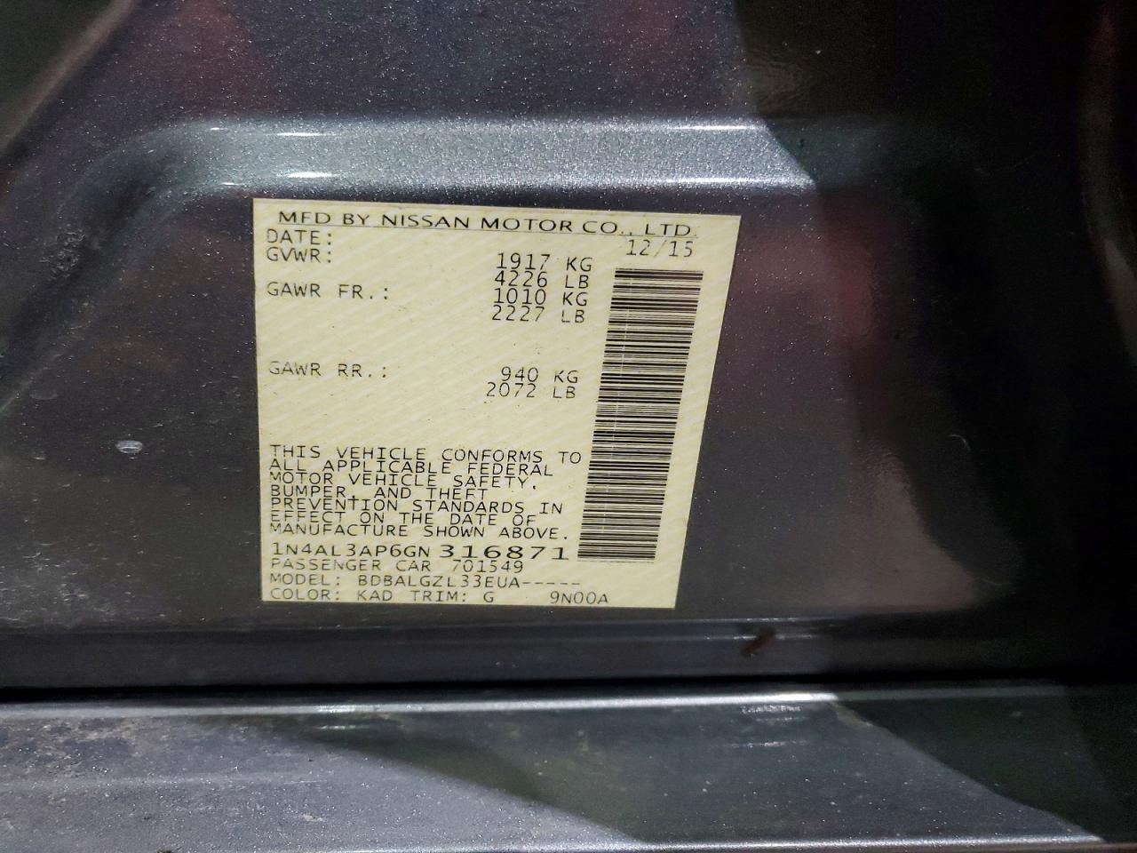 Nissan Altima 2.5 S