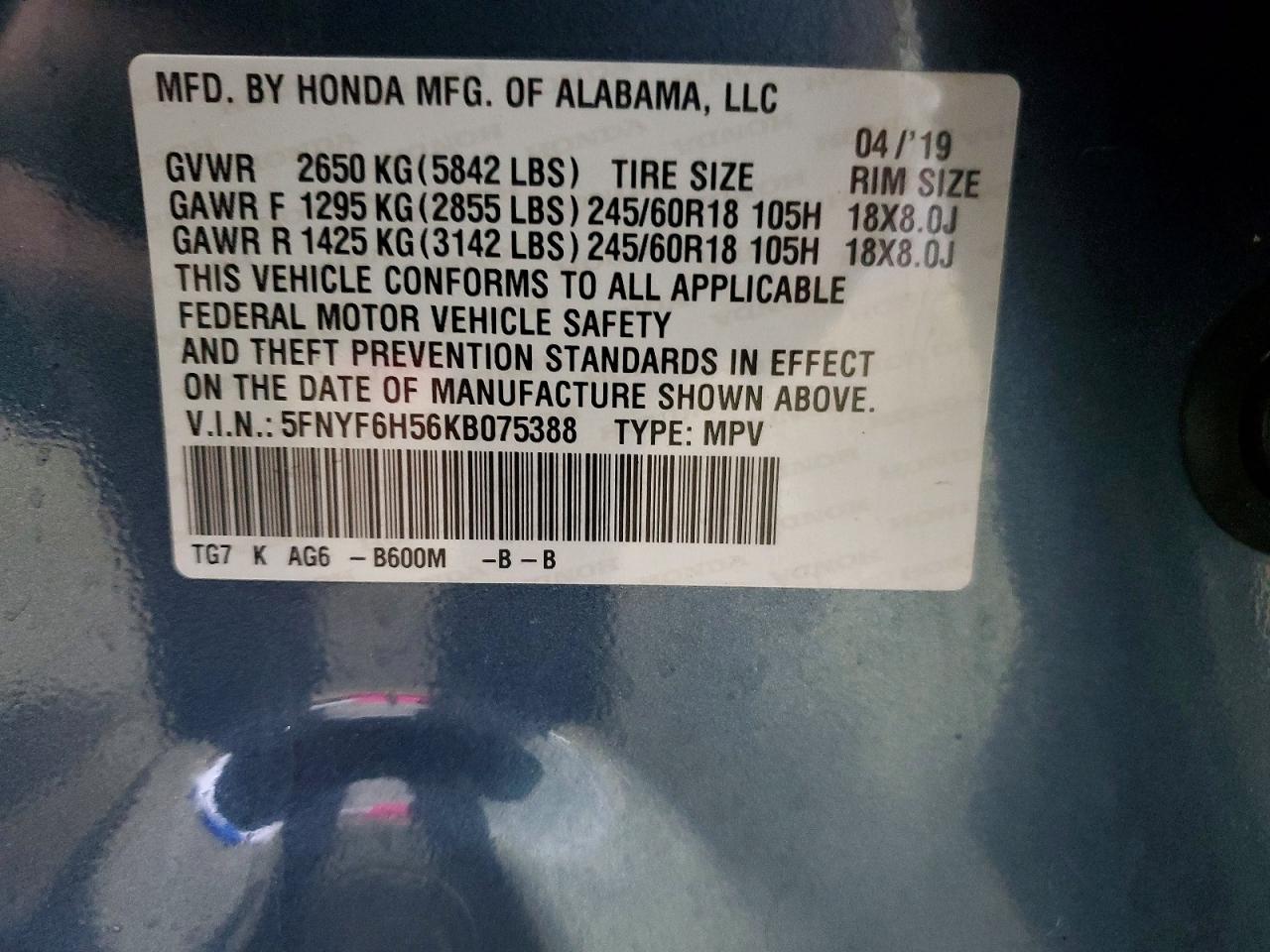 Honda Pilot Exl