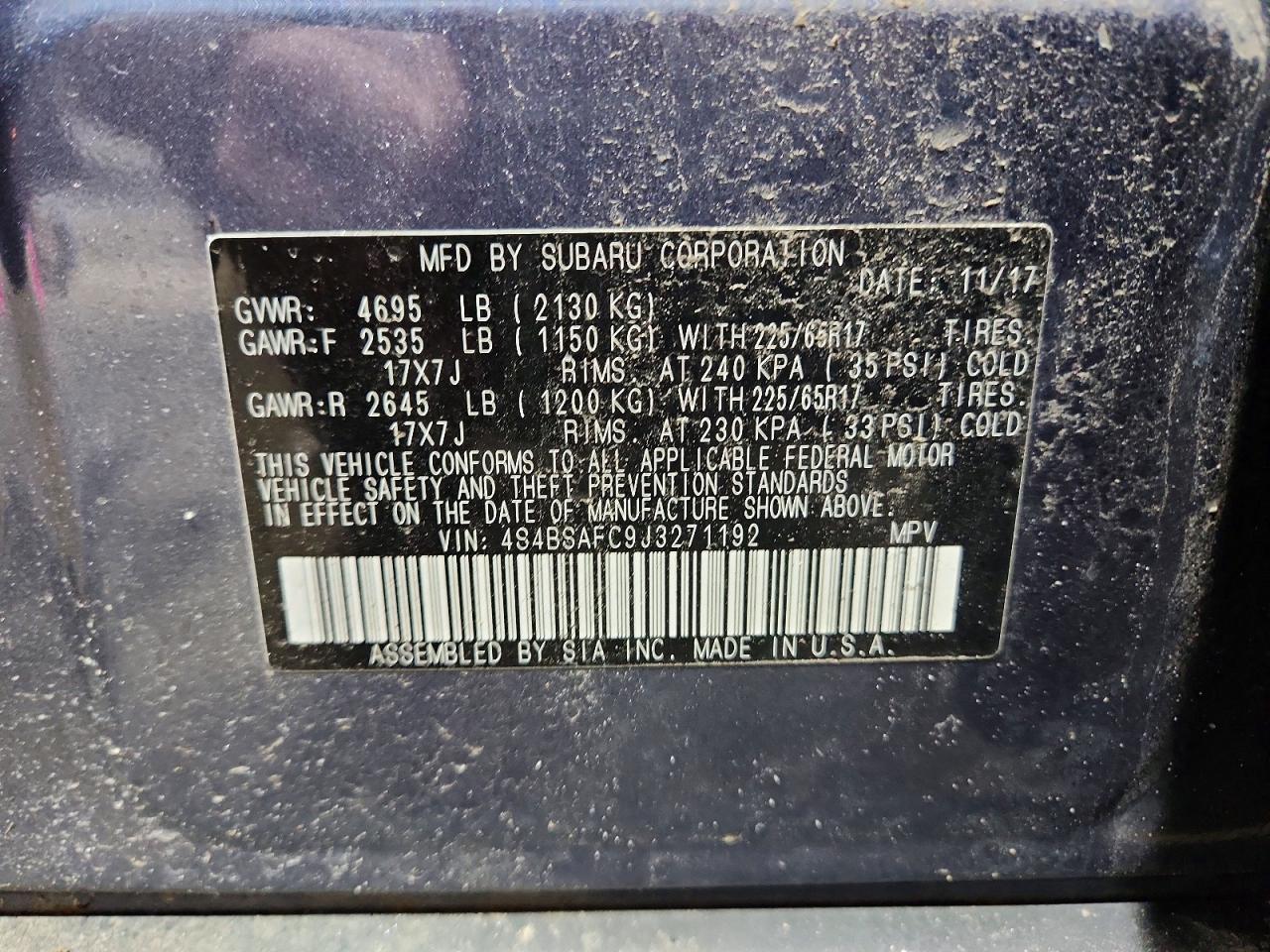 Subaru Outback 2.5i Premium