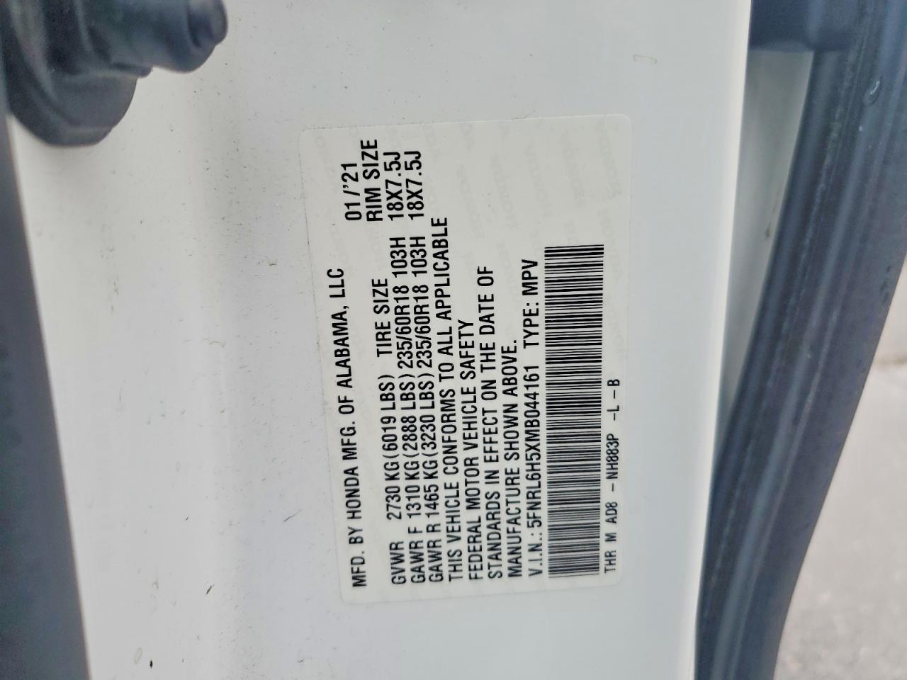 Honda Odyssey Ex