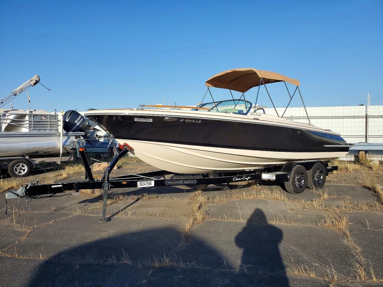 Salvage Chris Craft Boat Image