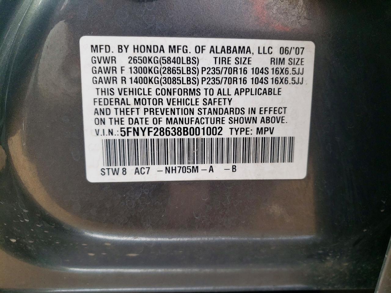 Honda Pilot Exl