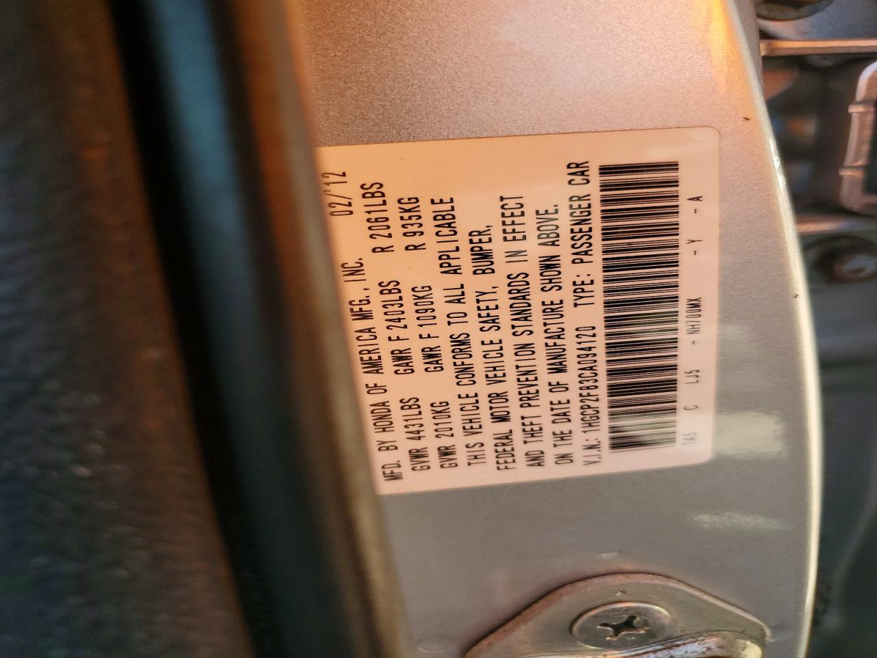 Honda Accord Exl