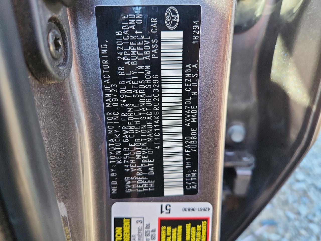 Toyota Camry Le