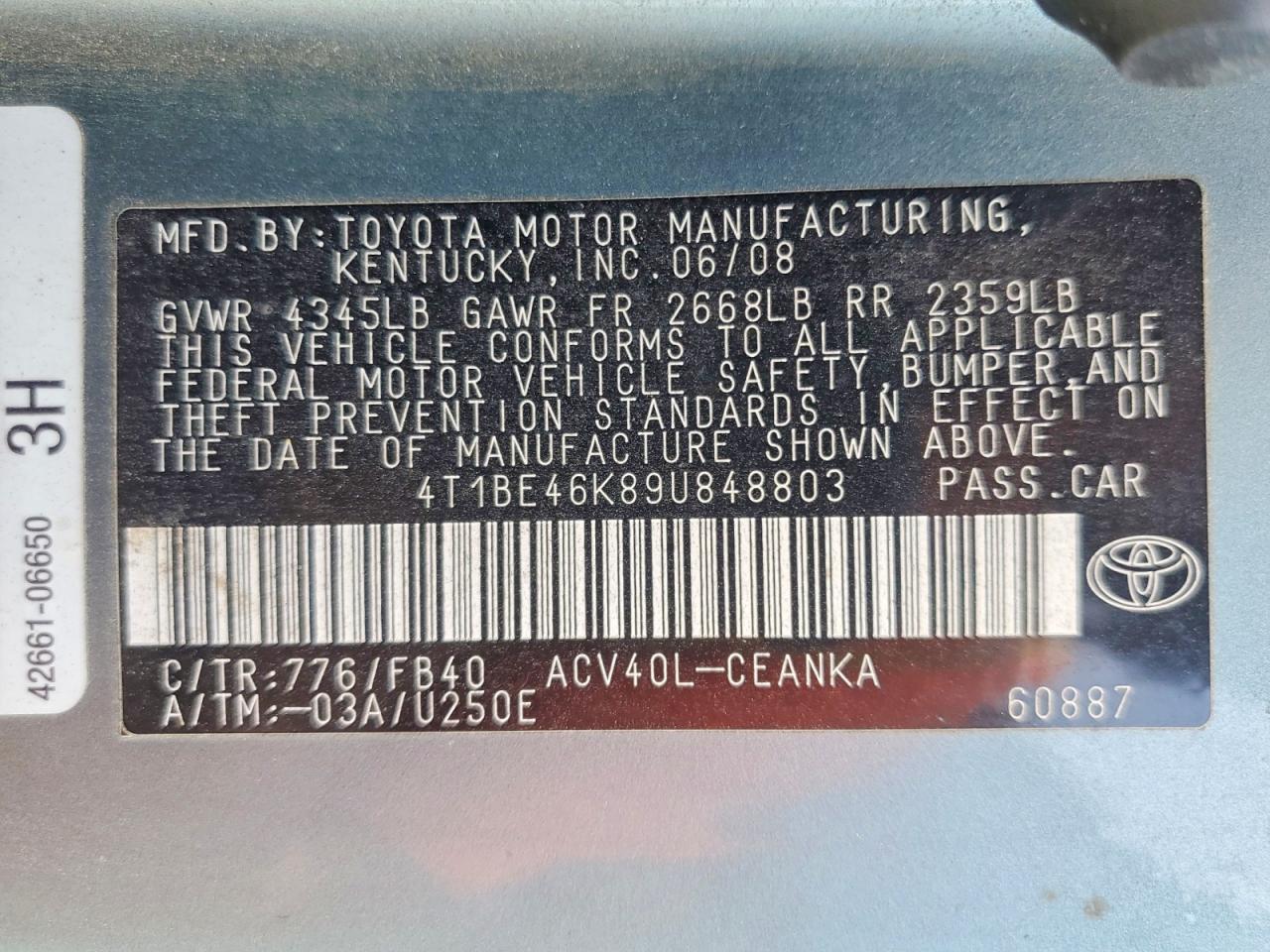 Toyota Camry Le