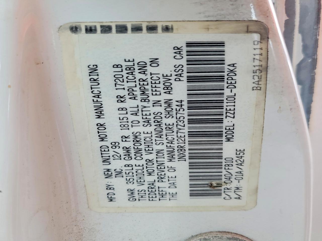 Toyota Corolla Ve