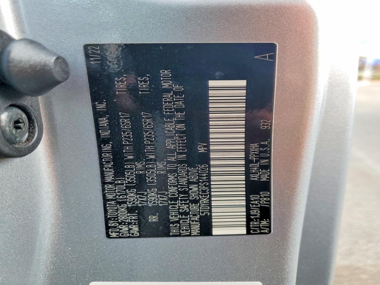 Toyota Sienna Xle