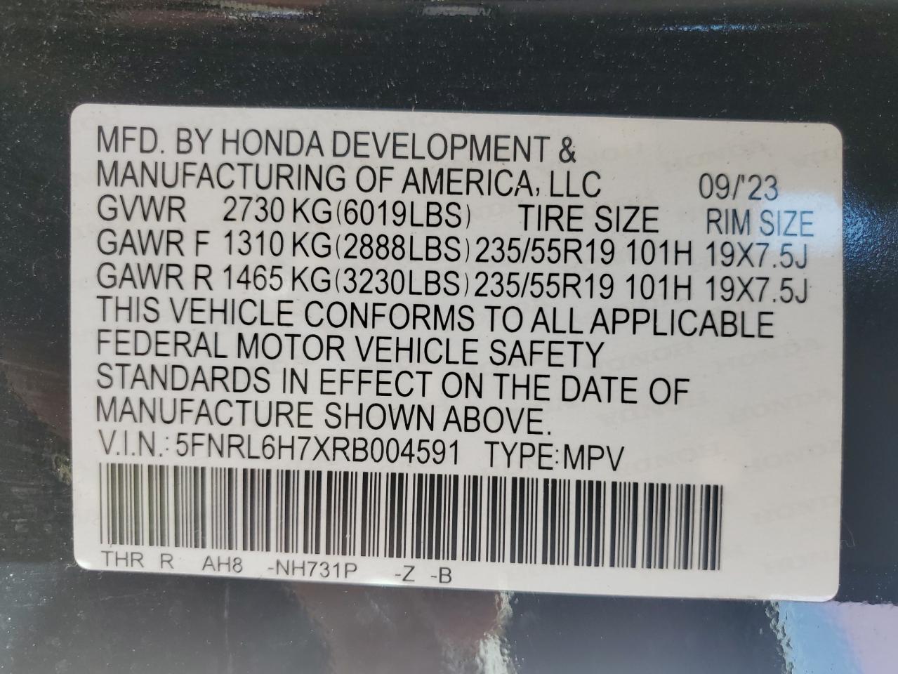 Honda Odyssey Sport