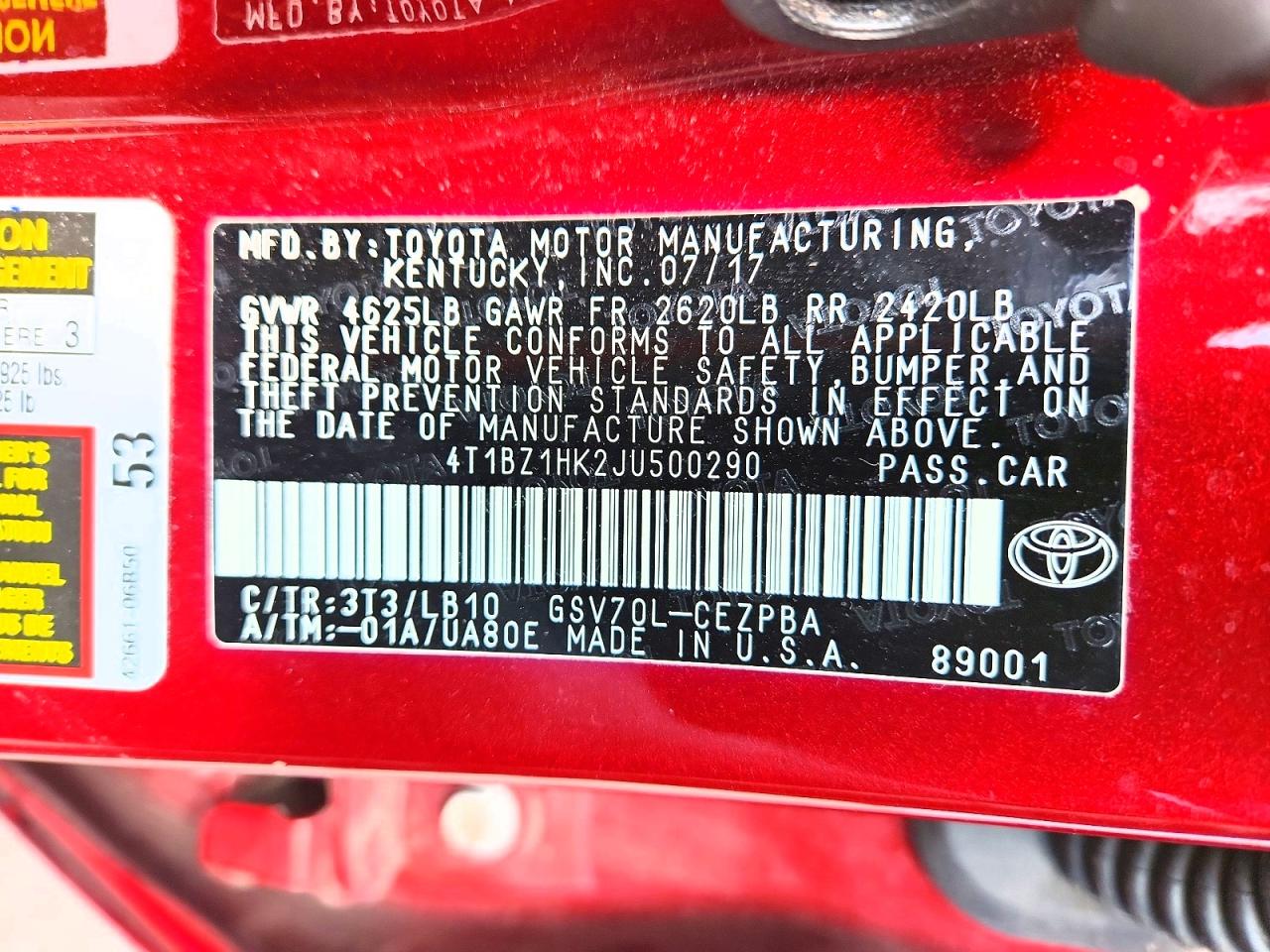 Toyota Camry Xse V6