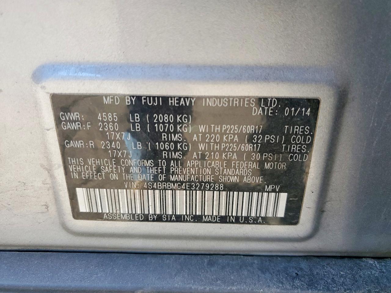 Subaru Outback 2.5i Limited