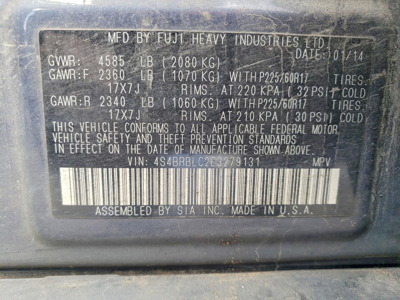 Subaru Outback 2.5i Limited